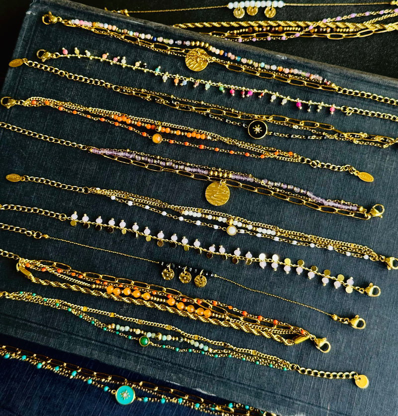 PACK 20 PULSERAS acero inoxidable