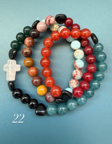 Rosario pulsera collar piedra natural