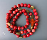 Rosario Collar 3 Vueltas Piedras Naturales hecho a mano