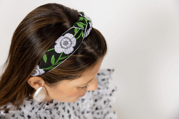 Diadema flores verdes