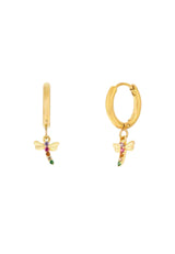 Aros libélula multicolor xs