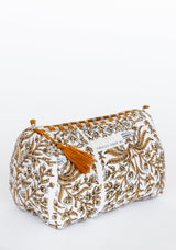 Neceser estampado mostaza