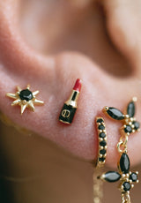 Pendientes estrella brilli negro