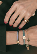 Pulsera Cruz Bolitas Colores