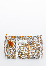 Neceser estampado mostaza L