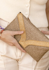 Bolso yute cenefa beige