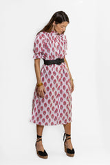 Vestido Plumas Rosa