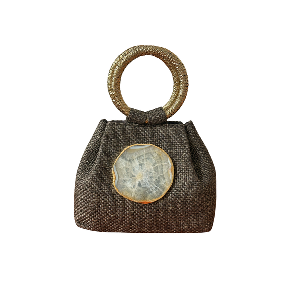 Bolso yute asa piedra bolso marrón