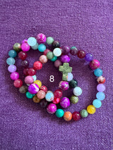 Rosario pulsera collar piedra redonda