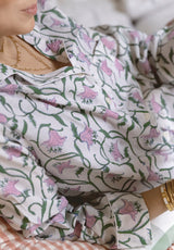 Pijama flores rosa