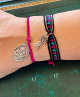 Pulsera Virgen del Pilar Telas Variadas