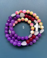 Rosario pulsera collar corazón
