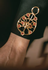 Broche Araña Burdeos