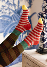 Calcetines rayas amarillo