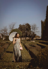 Bolso mano rosas rosa