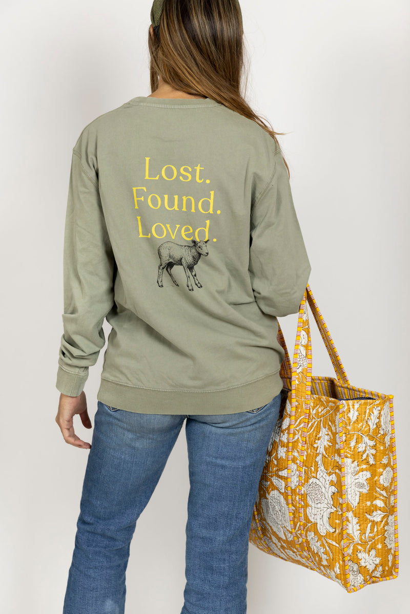 Sudadera Anawim Lost Found Loved Verde