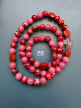Rosario pulsera collar piedra plana