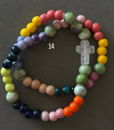 Pulsera Rosario Cerámica 2 vueltas hecho a mano
