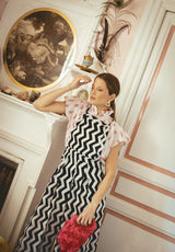 Bolso mano rosas fucsia