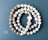 Rosario Collar 3 Vueltas Piedras Naturales hecho a mano