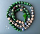 Rosario Collar 3 Vueltas Piedras Naturales hecho a mano