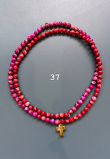 Collar / pulsera piedras cruz