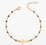 Pulsera Cruz Bolitas Colores