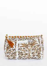 Neceser estampado mostaza S-M-L