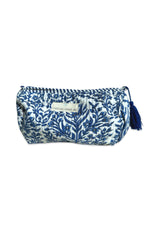 Neceser estampado hojas azul eléctrico L