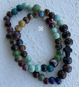 Pulsera Rosario Cerámica 2 vueltas hecho a mano