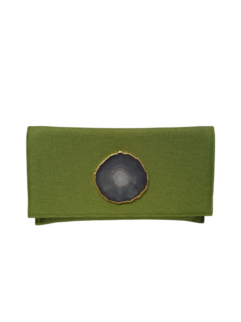 Bolso yute verde piedra