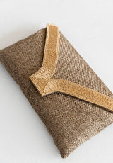 Bolso yute cenefa beige