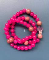 Rosario pulsera collar piedra redonda