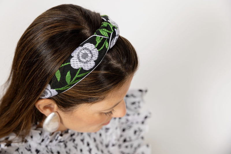Diadema flores verdes