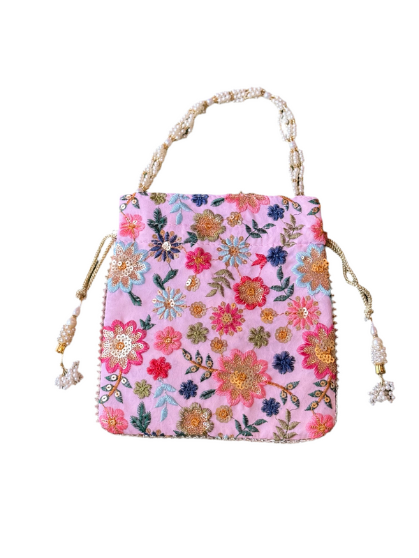 Bolso Hojitas rosa