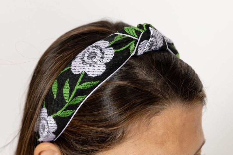 Diadema flores verdes