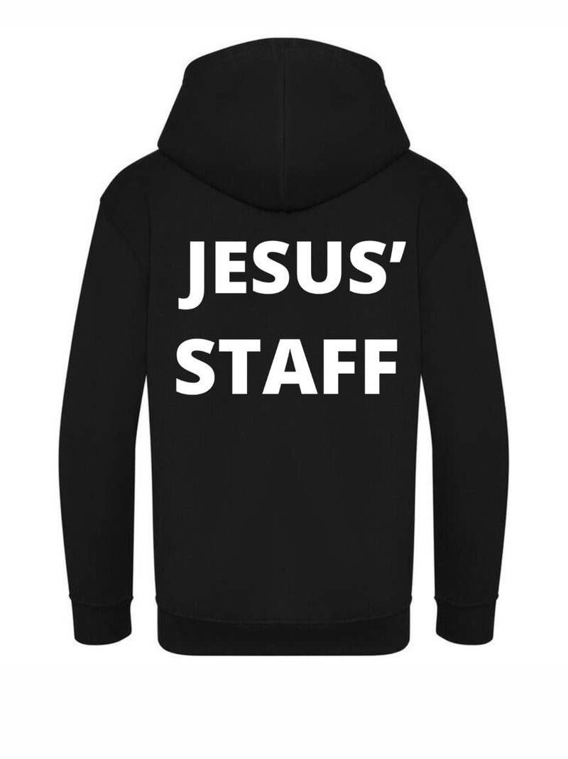 Sudadera Anawim Jesus staff negra capucha