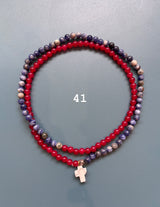 Collar / pulsera piedras cruz