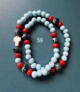 Rosario pulsera cerámica dos vueltas