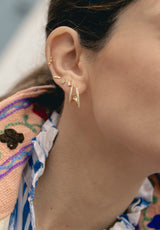 Pendientes Tres Bolitas Brillantes