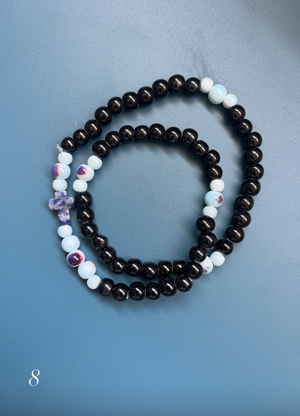 Pulsera collar Rosario Cerámica tres vueltas