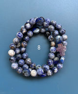 Rosario pulsera collar piedra plana