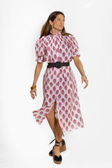 Vestido Plumas Rosa