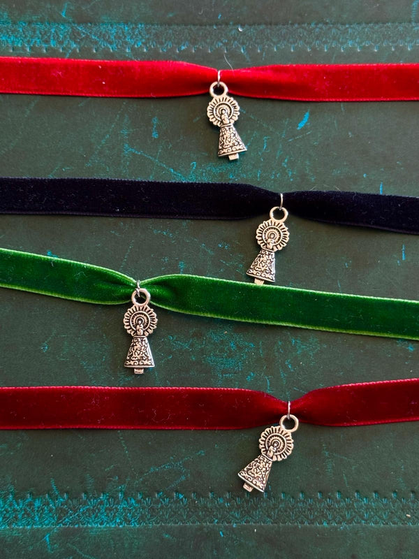 Pulsera Virgen del Pilar Telas Variadas