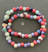 Pulsera Rosario Cerámica 2 vueltas hecho a mano