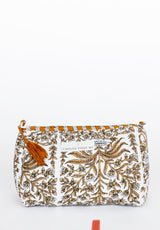 Neceser estampado mostaza