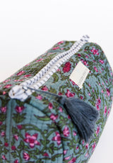 Neceser estampado turquesa L