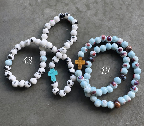 Pulsera Rosario Cerámica Muñeca grande