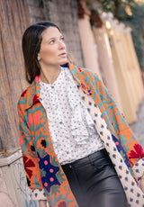 Chaqueta kaftan naranja