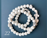 Rosario Collar 3 Vueltas Piedras Naturales hecho a mano